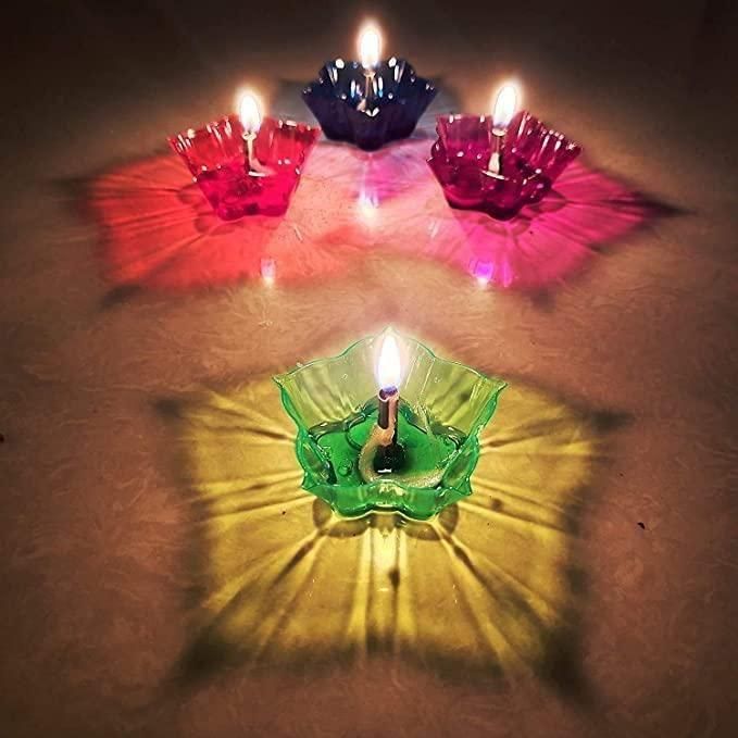 Floating Transparent Multi Shape Reflection Diya