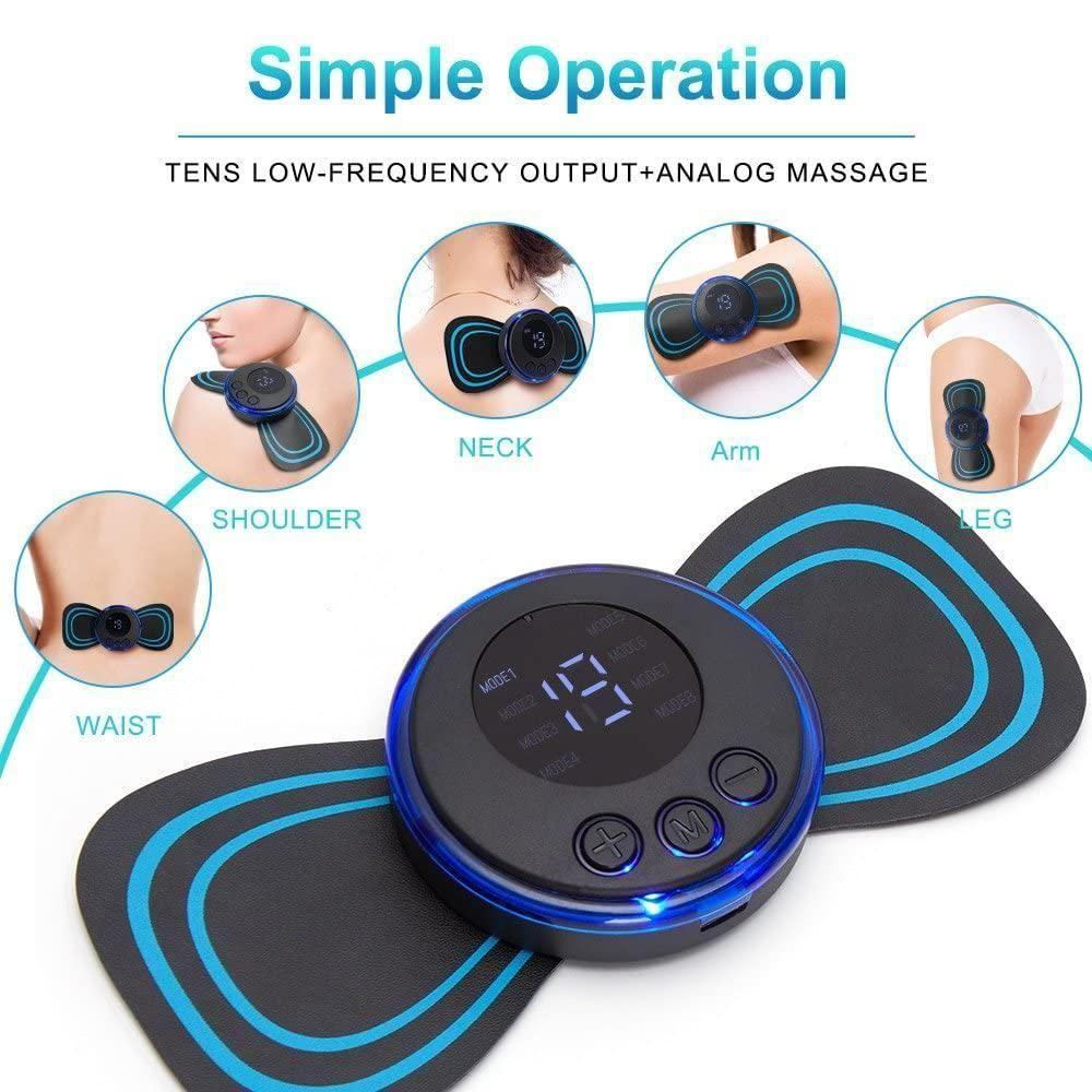 Mini Rechargeable Electric Massager with 8 Modes and 19 Strength Levels