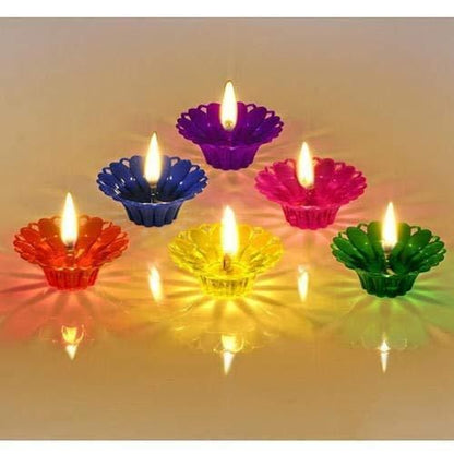 Floating Transparent Multi Shape Reflection Diya