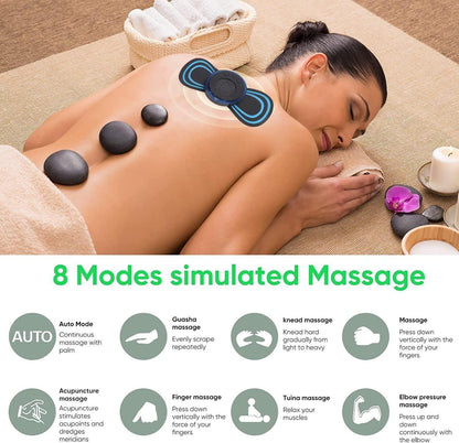 Mini Rechargeable Electric Massager with 8 Modes and 19 Strength Levels