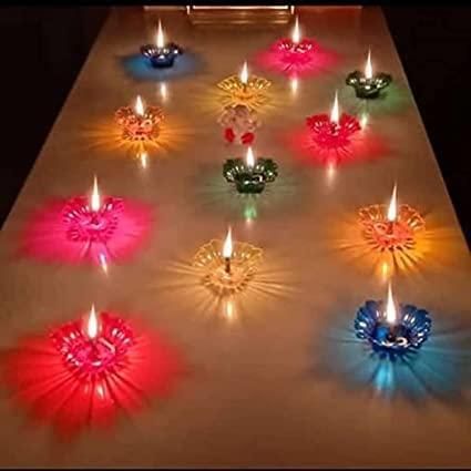 Floating Transparent Multi Shape Reflection Diya