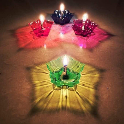 Floating Transparent Multi Shape Reflection Diya